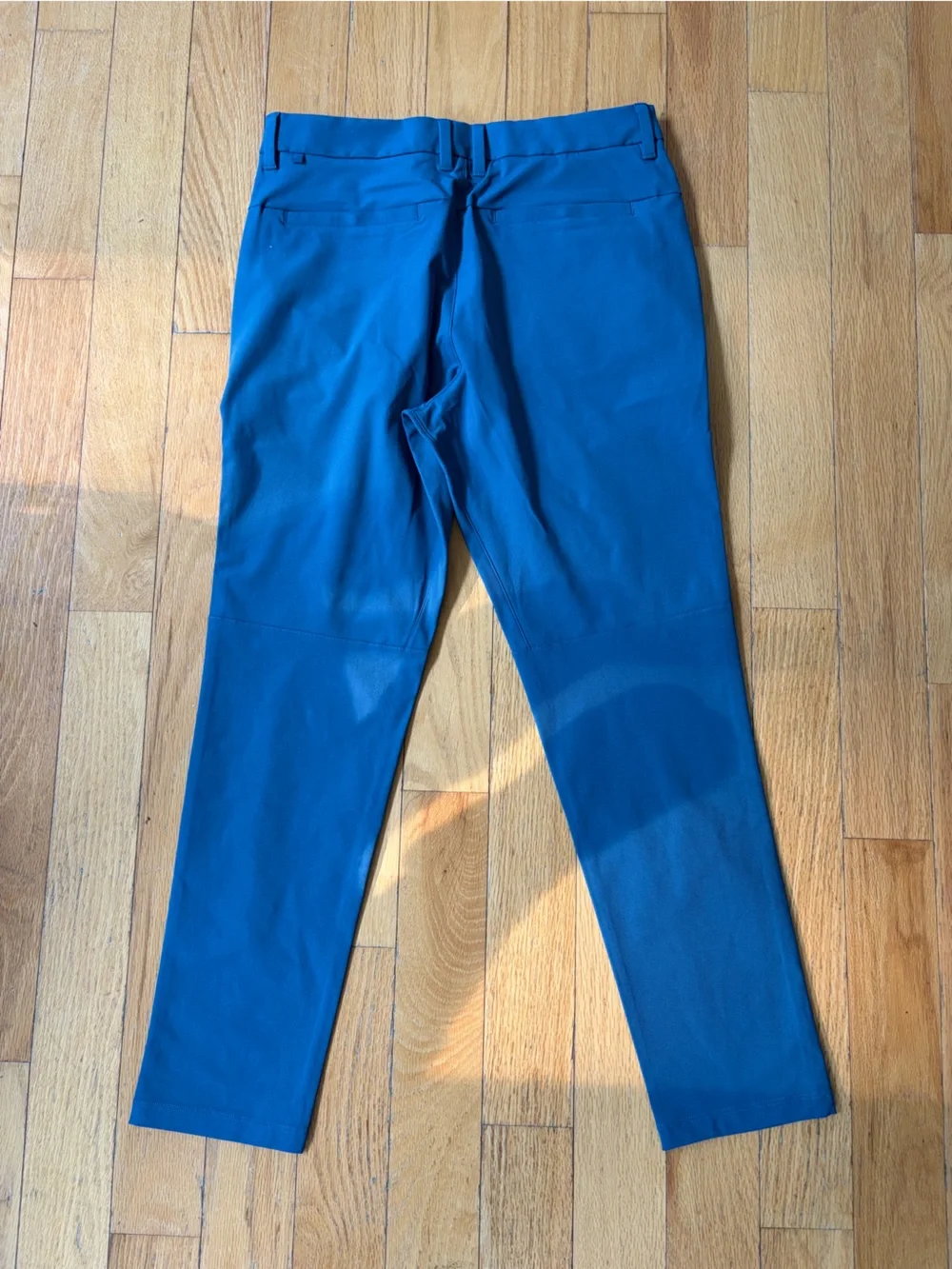 CRZ YOGA Men's Slim Tailored Chinos in Bold Blue